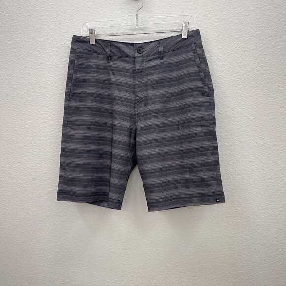 Quiksilver Amphibians Striped Quick Dry Stretch Board Shorts w Pockets Mens 31 - Picture 1 of 7